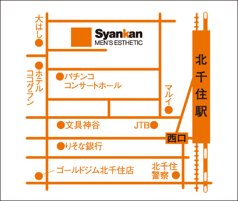 MEN'S ESTHETIC Syankan　マップ